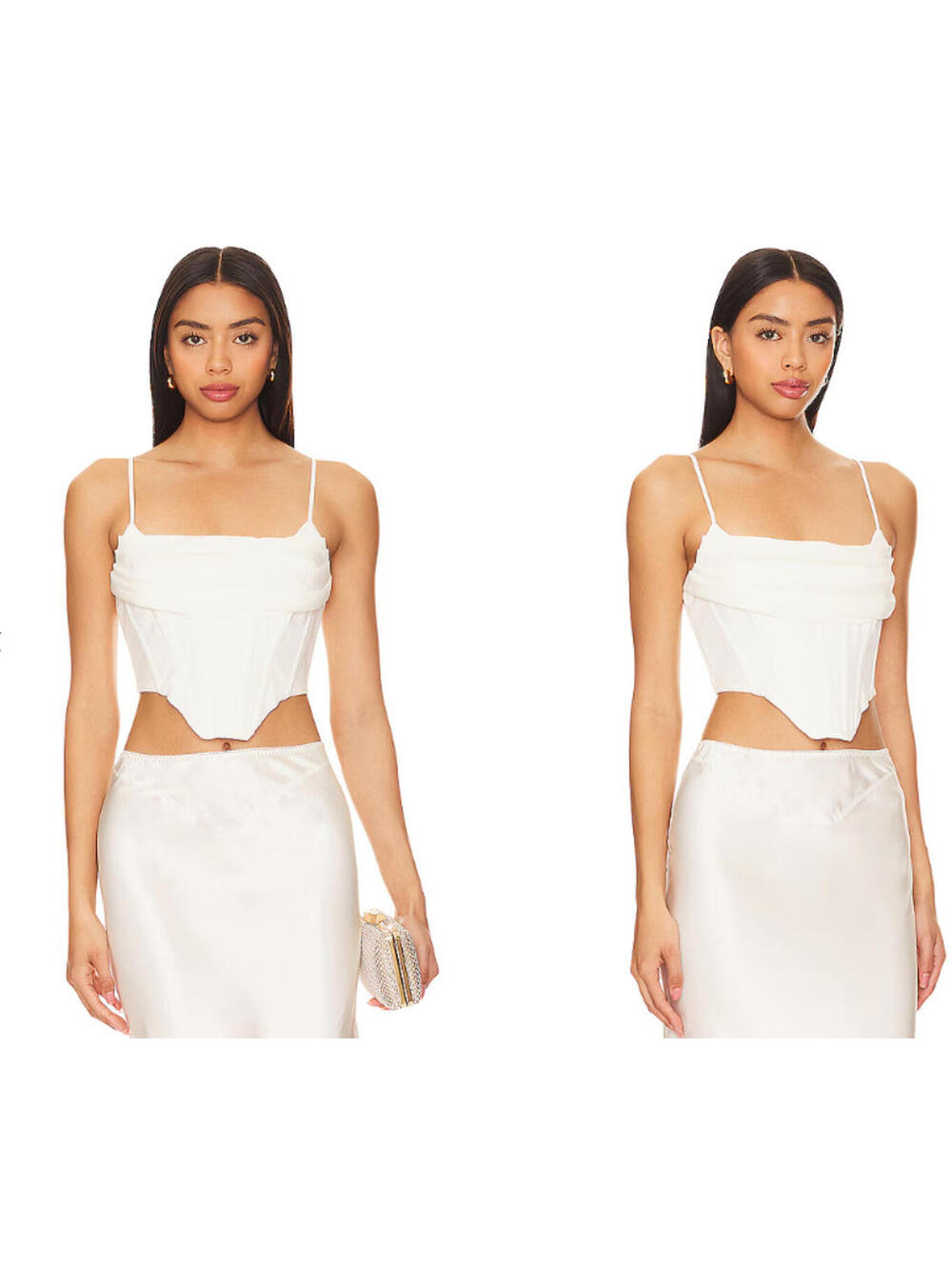 Bardot Jocosa Cowl Neck Corset Top White Size 2 $119msrp